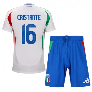 Italien Bryan Cristante #16 Replika Babytøj Udebanesæt Børn EM 2024 Kortærmet (+ Korte bukser)